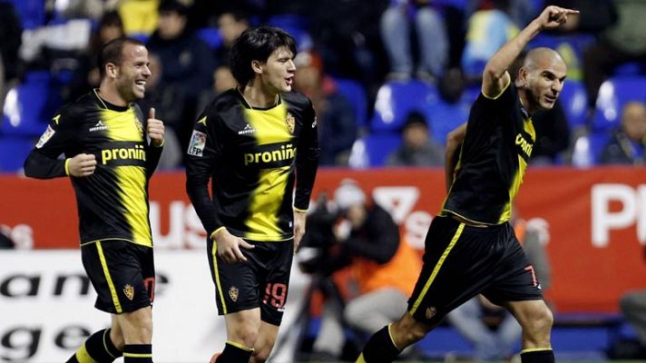 Telediario 1 - Un golazo de Aranda da la victoria al Zaragoza en el descuento