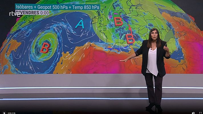 El temps - Nuvolades, ruixats, tempestes i menys calor