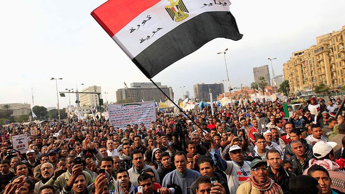Telediario 1 - Manifestaciones en Egipto