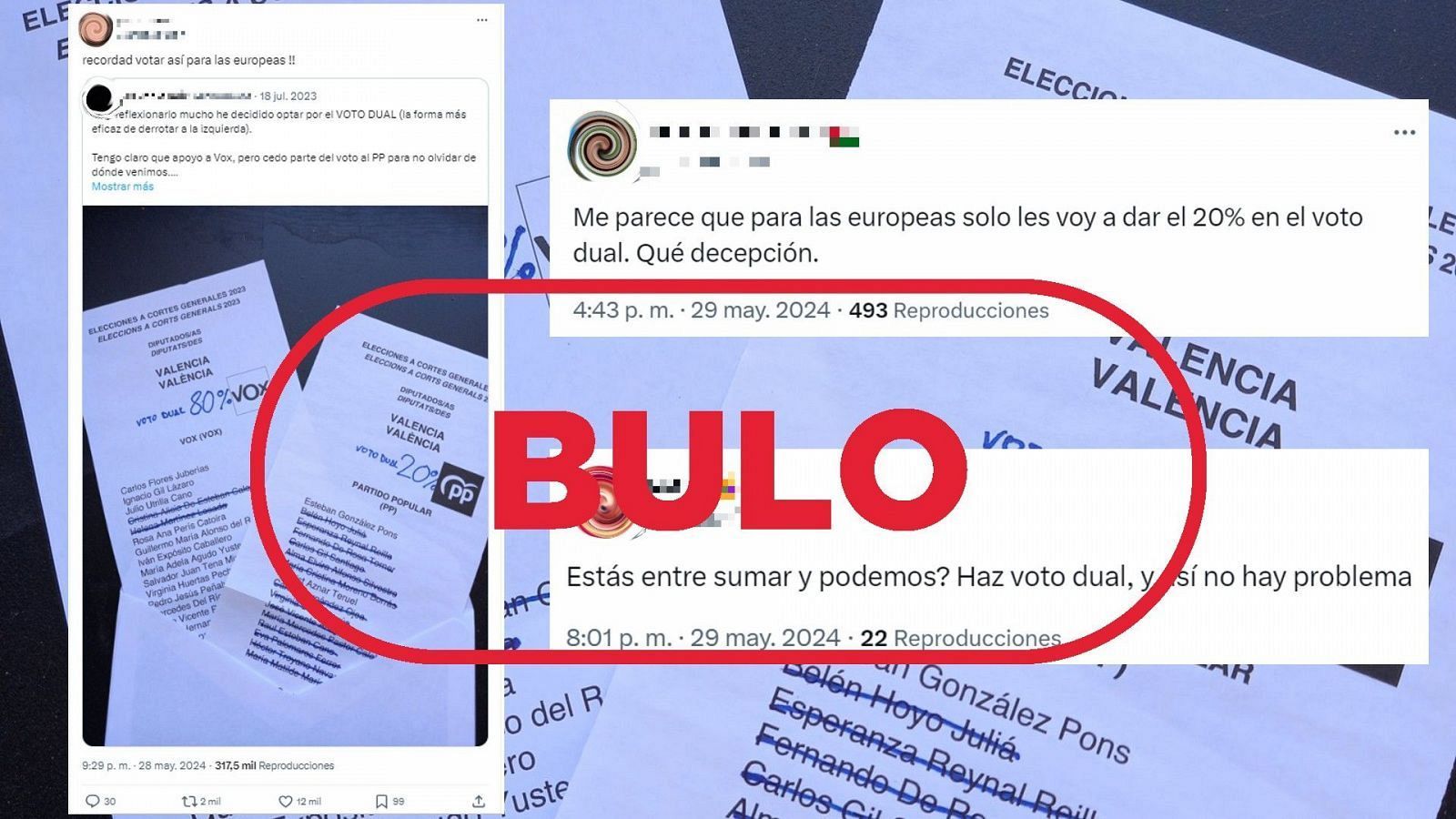 Elecciones al Parlamento Europeo 2024: el voto dual no existe, es un bulo - La hora de La 1 | Ver