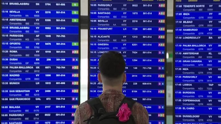 L'Informatiu - Retards a l'Aeroport del Prat per la forta tempesta