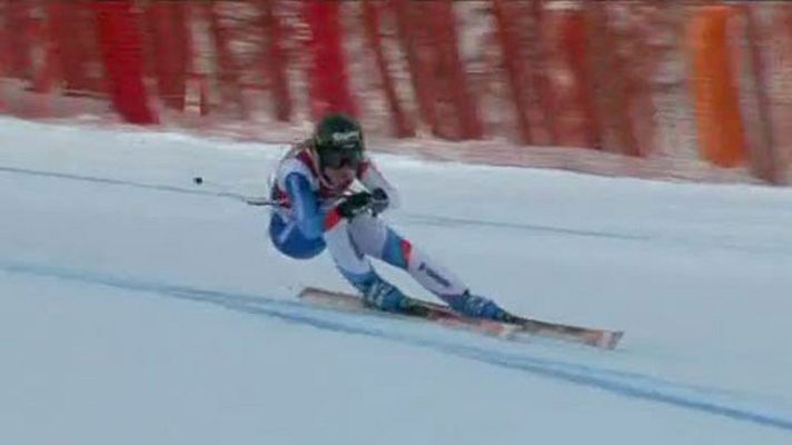 Telediario 1 - Accidente sin consecuencias de Lindsey Von en la Copa del Mundo de Esquí