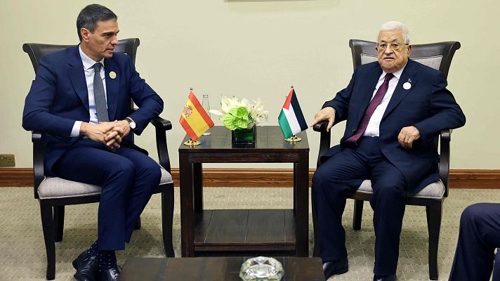 Telediario 1 - Sánchez anuncia un paquete de ayuda a Palestina de 16 millones de euros