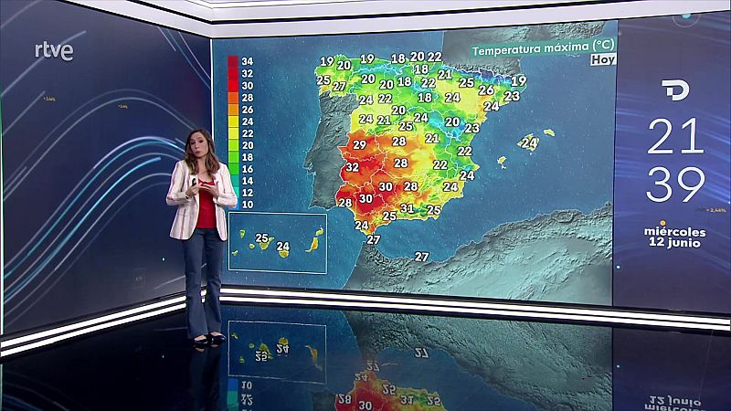 Descensos de las temperaturas máximas en el Pirineo, Baleares y meseta norte - ver ahora