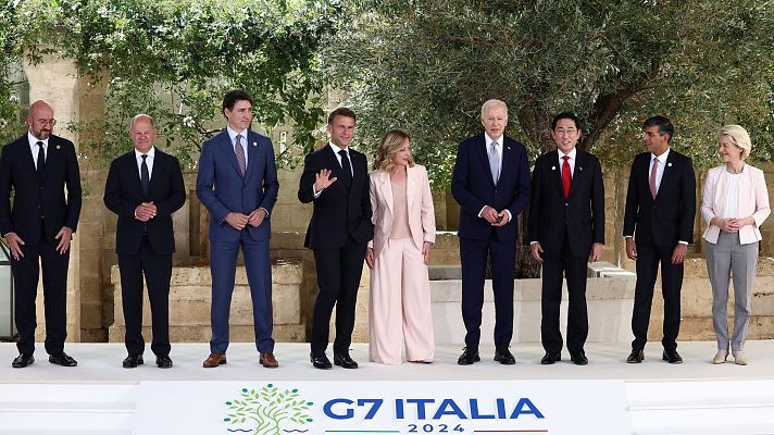 Telediario 2 - El G7 aprueba entregar a Ucrania unos 46.000 millones de euros procedentes de los activos rusos congelados