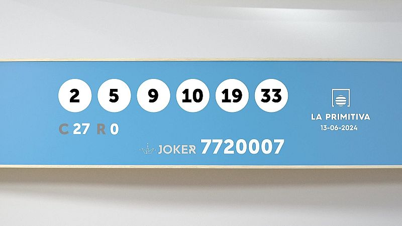 Sorteo de la Lotería Primitiva y Joker del 13/06/2024 - Ver ahora