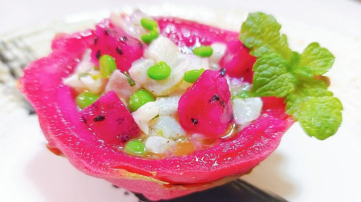 Saber vivir - Receta de ceviche de lubina y pitaya