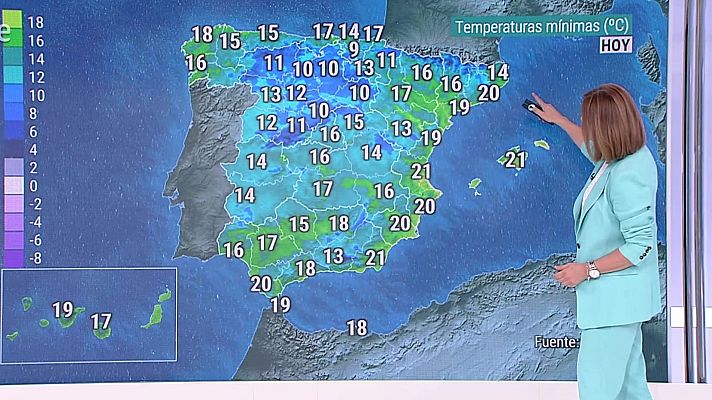 El tiempo - Precipitaciones localmente persistentes en el oeste de Galicia, sin descartar intensidades fuertes
