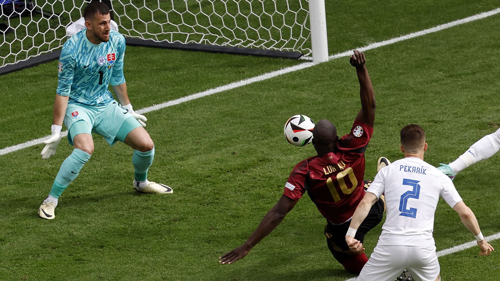 Lukaku falla dos grandes ocasiones en el Bélgica - Eslovaquia de la Eurocopa 2024