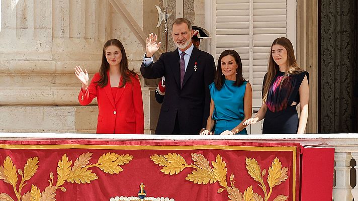 Telediario 1 - Felipe VI celebra su décimo aniversario en el trono con un acto en el Palacio Real