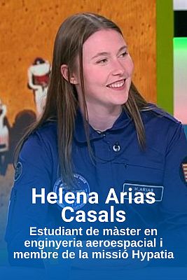 Helena arias Casals. estudiant de màster en enginyeria aeroespacial i membre de la missió Hypatia