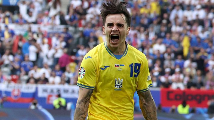 Eurocopa - Mykola Shaparenko establece la igualada:  Eslovaquia - Ucrania (1-1, min. 54) | Eurocopa 2024