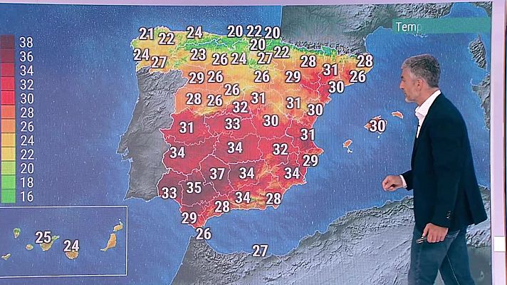 El tiempo - Cielos poco nubosos o despejados en gran parte del territorio