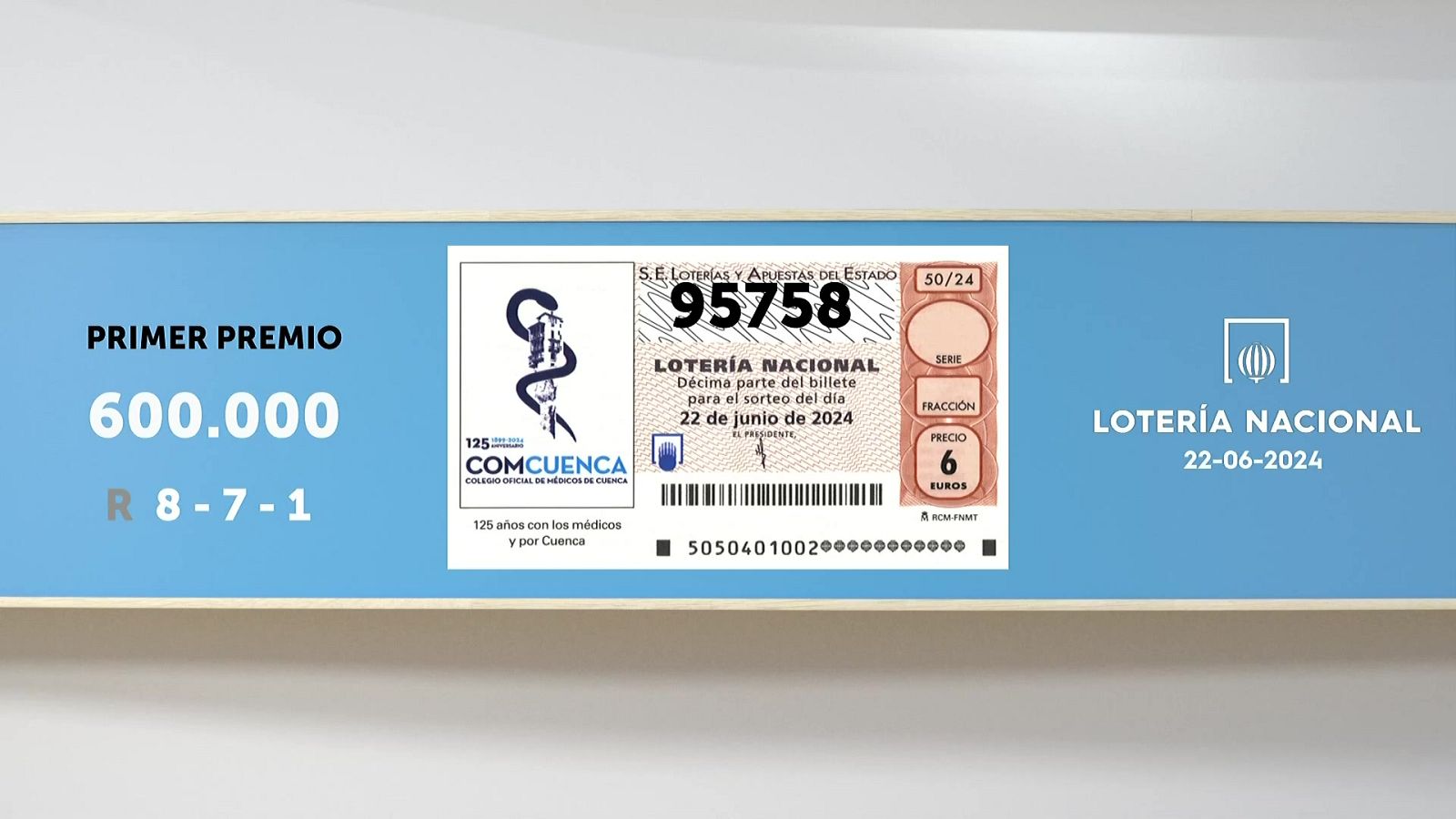 Sorteo de la Lotería Nacional del 22/06/2024 - Ver ahora