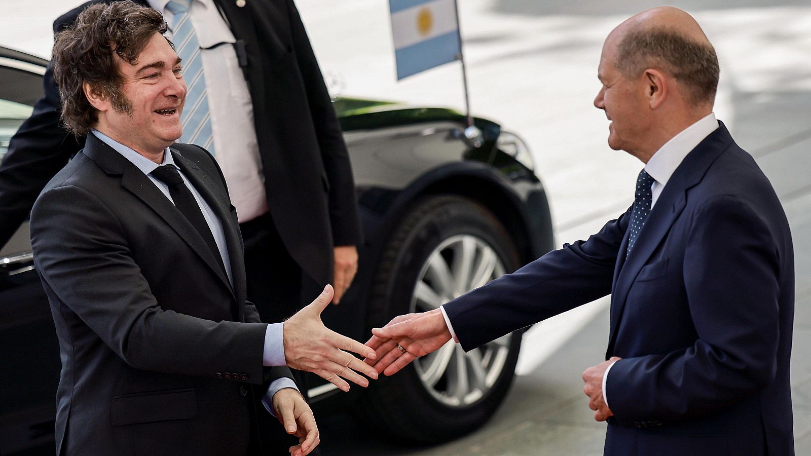 Milei se reúne con Scholz en una polémica visita | Ver