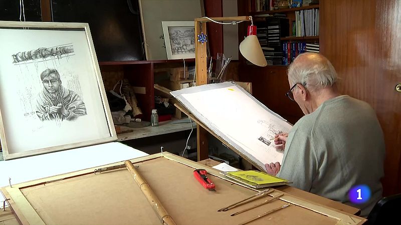 El dibuixant Joan Mataró ens descobreix la seva tècnica artística única - L'Informatiu | Veure