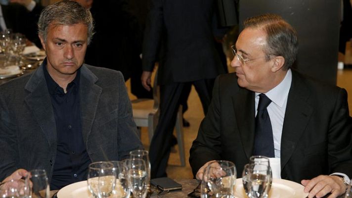 Telediario 1 - Florentino Pérez enmienda a Mourinho