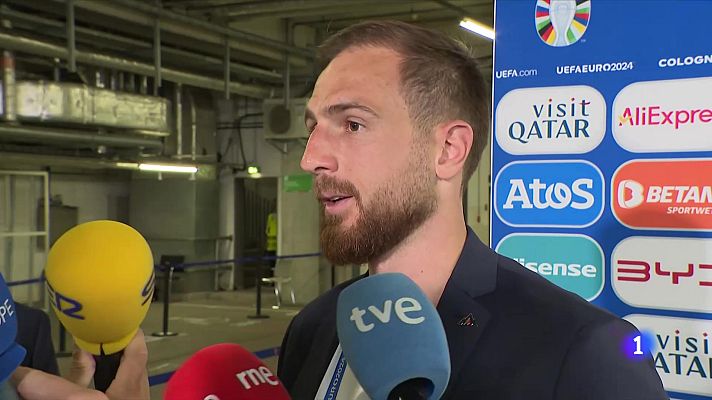 Telediario 1 - Oblak, tras el pase de Eslovenia a octavos: "Es un día histórico, pero el partido importante es el siguiente"