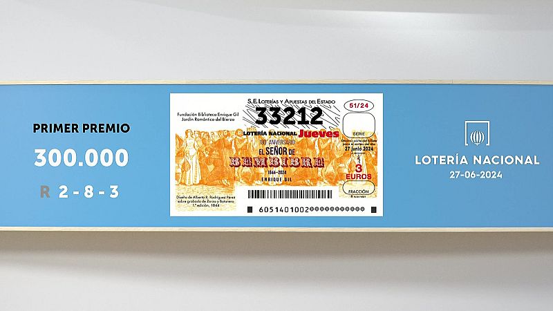 Sorteo de la Lotería Nacional del 27/06/2024 - Ver ahora