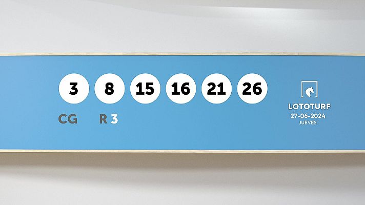 SELAE - Sorteo de la Lotería Lototurf del 27/06/2024