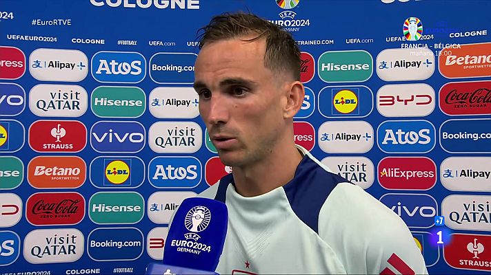 Eurocopa - Fabián: ''Hemos hecho una gran segunda parte, en la primera hemos fallado pases muy fáciles''
