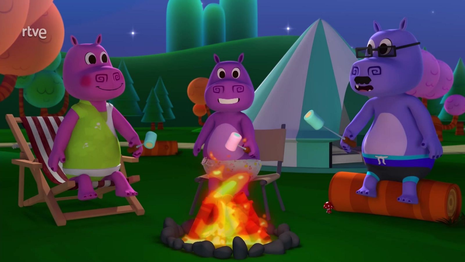 Canciones del zoo - Una familia de hipopótamos - El Reino Infantil | Ver