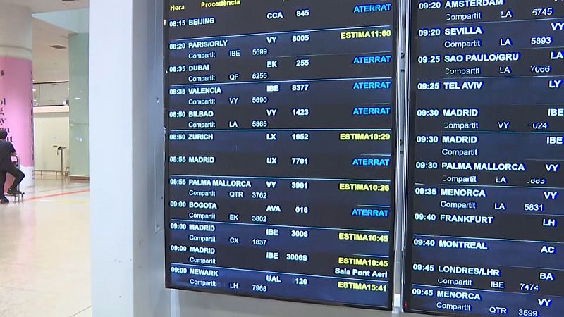 Retards i cancel·lacions a l'Aeroport del Prat per la tempesta - L'Informatiu | Veure