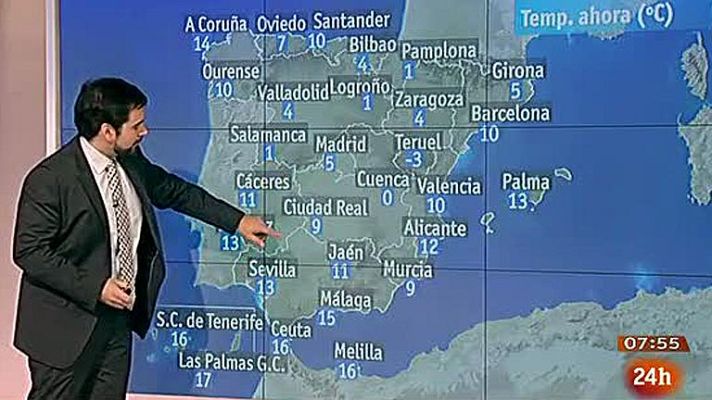 El tiempo - Niebla y frío con lluvia