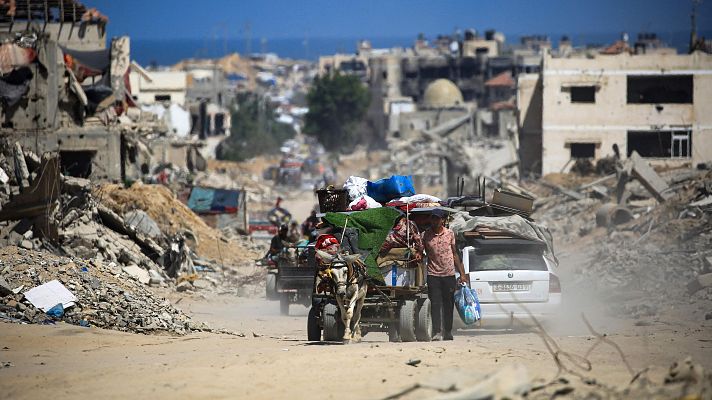 Telediario Internacional - Refugiados palestinos tuvieron que pagar para huir de Gaza