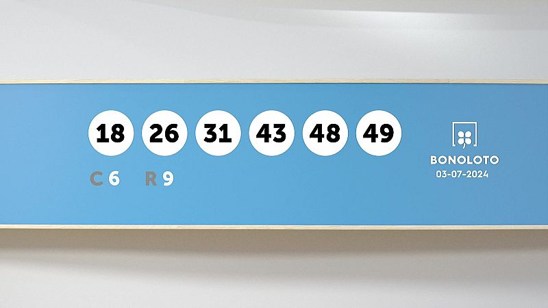 Sorteo de la Lotería Bonoloto del 03/07/2024 - Ver ahora