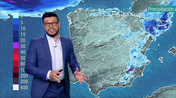 El tiempo - Precipitaciones tormentosas en el noreste peninsular