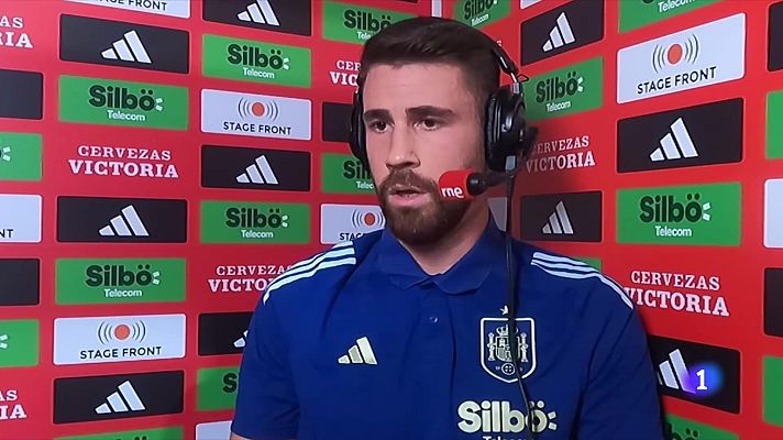 Telediario 1 - Unai Simón: "El gol de (Mikel) Merino me alivió, no quería ir a los penaltis"