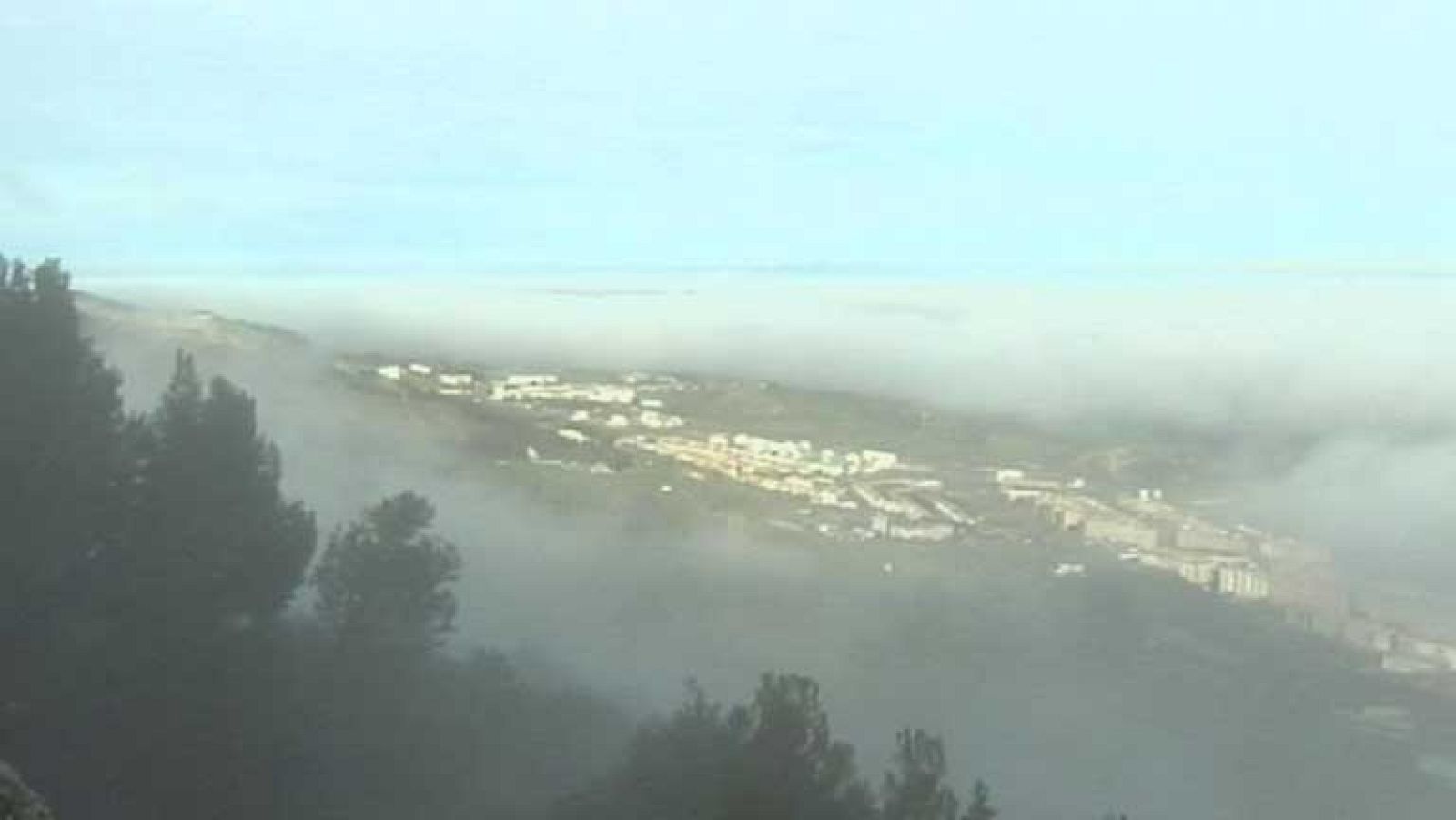 Fuerte viento en el litoral de Galicia