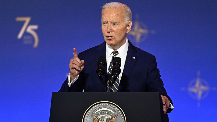 Telediario 1 - La OTAN celebra su segundo día de cumbre en Washington con la vista en Ucrania y con Joe Biden como anfitrión