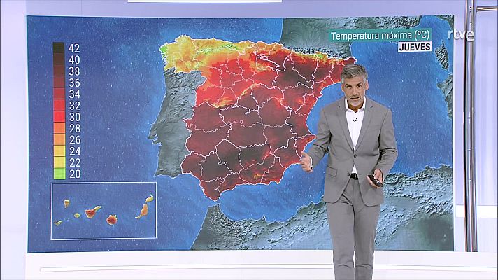 El tiempo - Temperaturas significativamente elevadas en amplias zonas de la mitad sur y nordeste peninsular