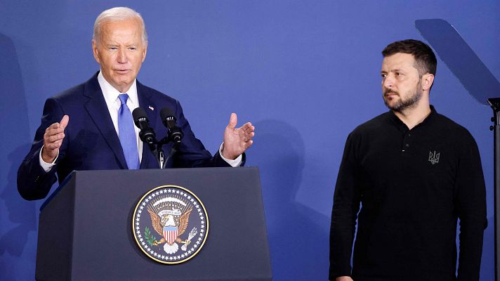 Informativo 24h - Biden vuelve a tener un lapsus y llama "Putin" a Zelenski antes de corregirse en la cumbre de la OTAN