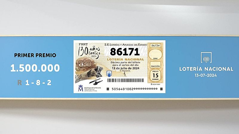 Sorteo de la Lotería Nacional del 13/07/2024 - Ver ahora