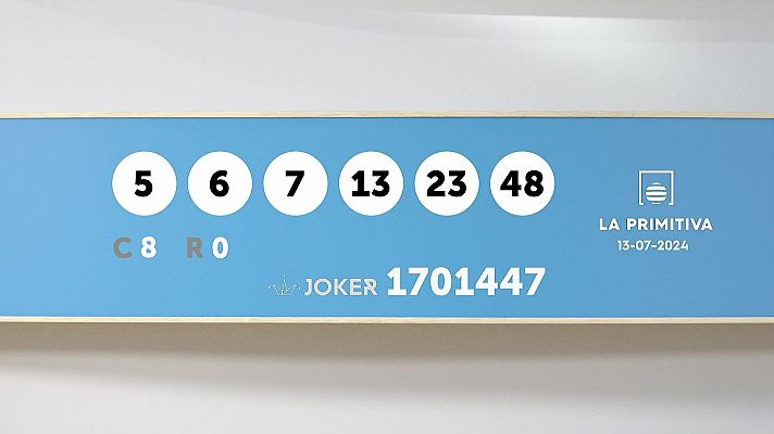 SELAE - Sorteo de la Lotería Primitiva y Joker del 13/07/2024