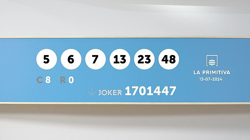 Sorteo de la Lotería Primitiva y Joker del 13/07/2024 - Ver ahora
