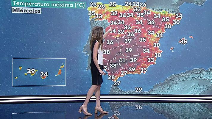El tiempo - Predominarán los aumentos de temperaturas máximas en la vertiente atlántica y los descensos en el resto del país, moderados en el nordeste y puntos de Baleares, e incluso notable en Valencia