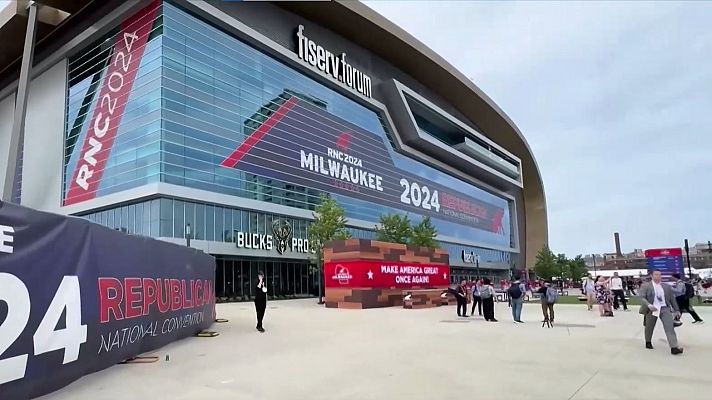 Telediario 1 - Milwaukee, ciudad fortificada para la Convención Republicana