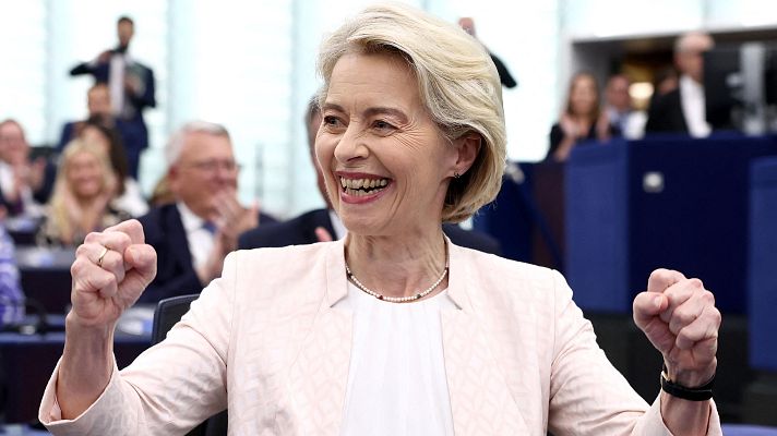 Telediario 2 - Von der Leyen, reelegida presidenta de la Comisión Europea para un segundo mandato