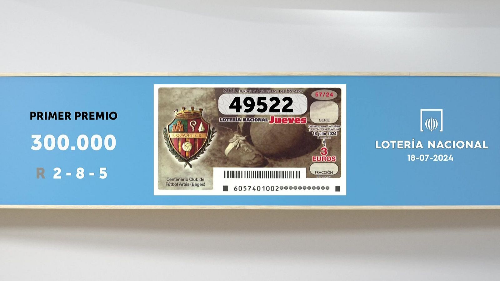 Sorteo de la Lotería Nacional del 18/07/2024 - Ver ahora