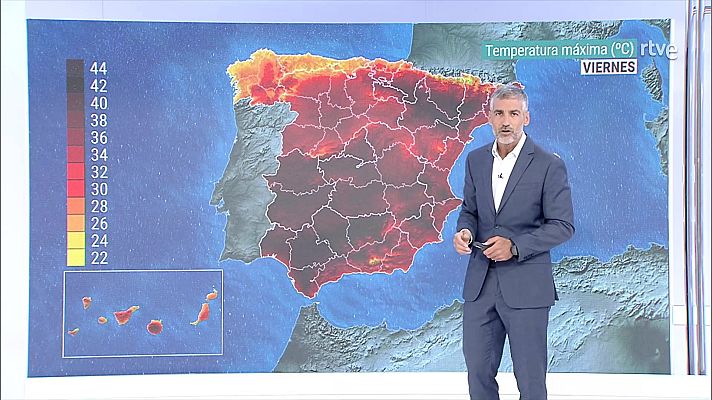 El tiempo - Las temperaturas seguirán en aumento casi generalizado, de forma más marcada en el arco mediterráneo e interior de Canarias