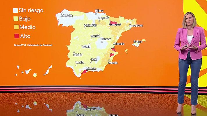 Telediario 2 - El nuevo mapa de alertas de calor de Sanidad, un instrumento más preciso para la prevención
