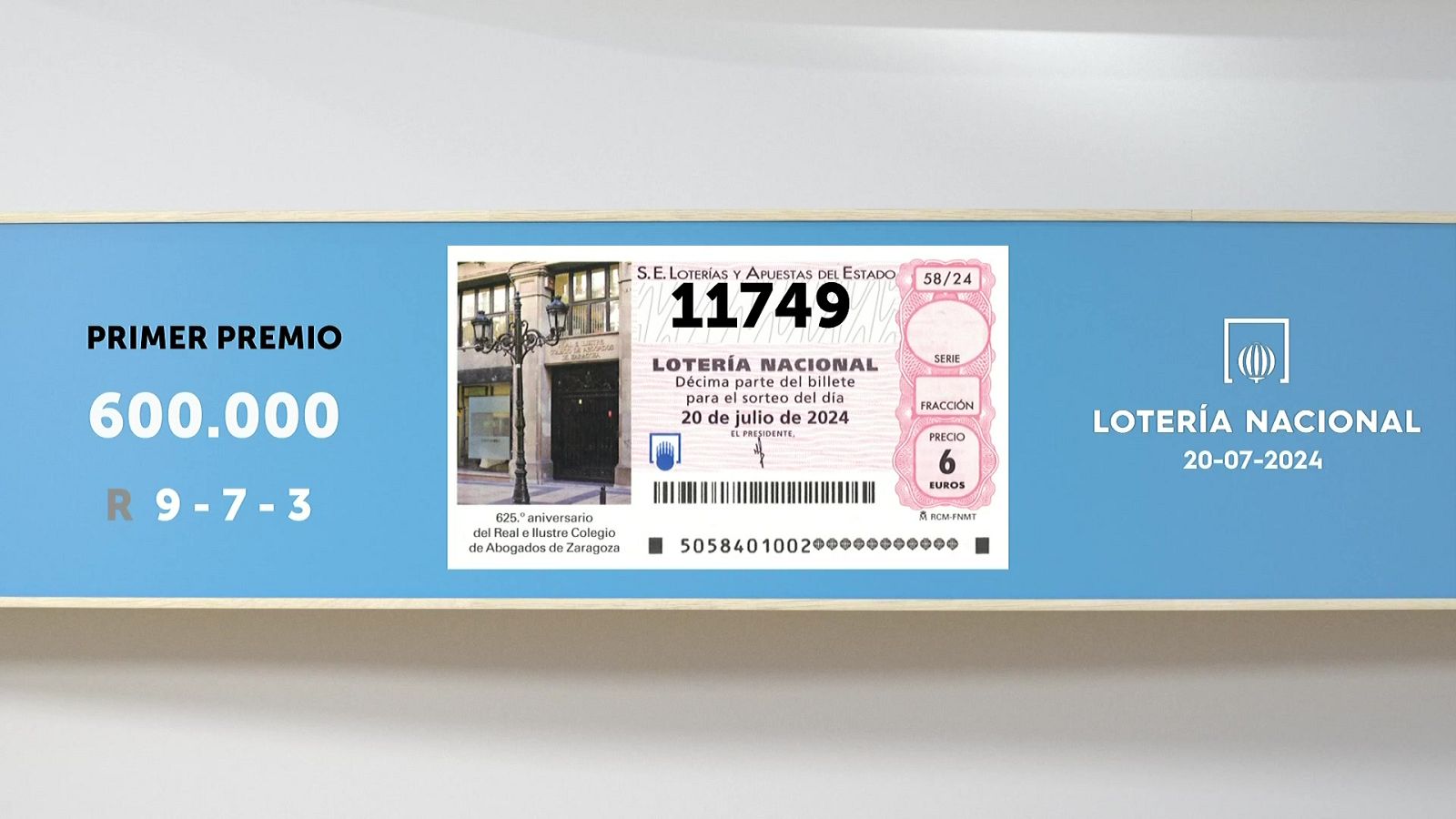 Sorteo de la Lotería Nacional del 20/07/2024 - Ver ahora