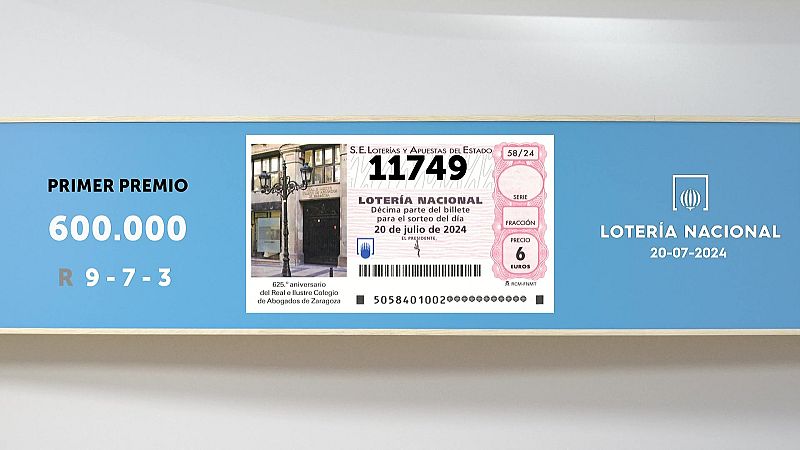 Sorteo de la Lotería Nacional del 20/07/2024 - Ver ahora