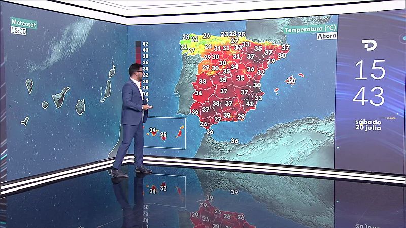 Temperaturas significativamente elevadas en la mayor parte de la mitad sur y nordeste peninsular, así como en ambos archipiélagos - ver ahora