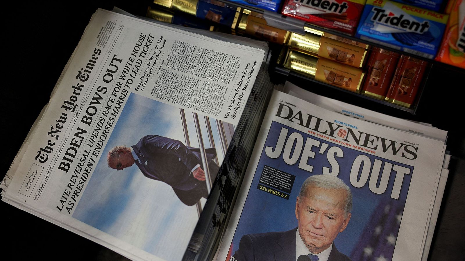 La retirada de Biden de la carrera presidencial vista por los medios estadounidenses | Ver