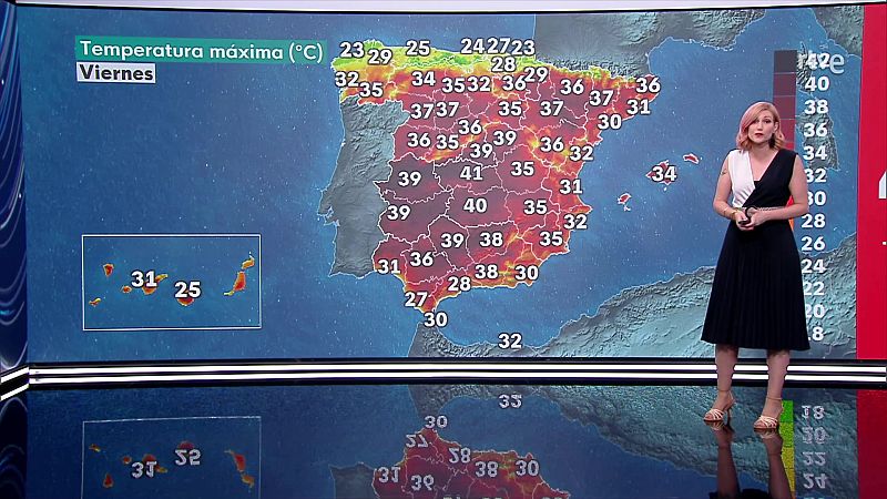Temperaturas significativamente elevadas en la mayor parte de interiores de la Península - ver ahora